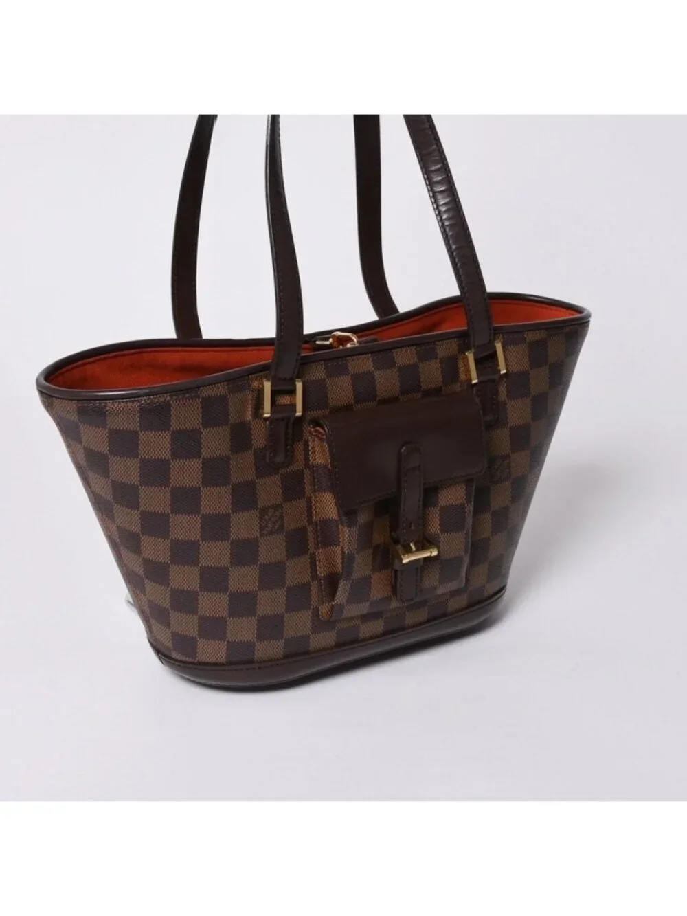 Louis Vuitton Handbag Manosque PM Damier Brown Gold
